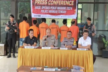 Polres Mamuju Tengah ungkap 9 kasus kriminal selama Operasi Pekat Marano 2024