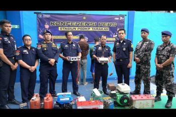 PSDKP Tarakan amankan dua nelayan tangkap ikan dengan setrum