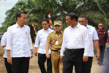 Mentan Andi dampingi Presiden tinjau pompanisasi di Kotawaringin Timur