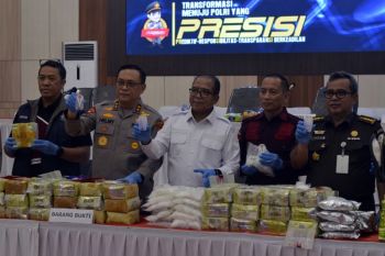 Pemusnahan barang bukti narkoba oleh Polda Lampung