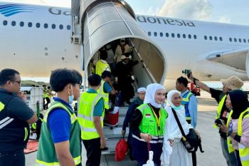 Jamaah haji Kloter 9 asal NTB tiba di Lombok