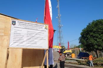 Gedung anggota Sabhara Polres Lombok Tengah NTB mulai dikerjakan