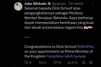 Jokowi aims for stronger Indonesia-Netherlands ties with PM Schoof