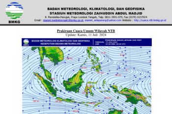 Cuaca sebagian besar Indonesia diprakirakan cerah berawan pada Minggu