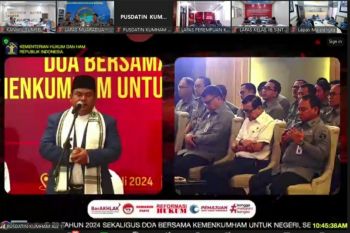 Kemenkumham Sumsel ikuti doa untuk negeri, awali rangkaian Hari Pengayoman ke-79