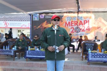 Ratusan motor mengikuti jelajah wisata Tour de Merapi 2024