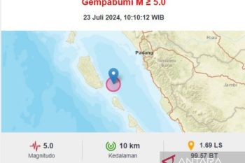 Gempa M5,0 guncang Mentawai
