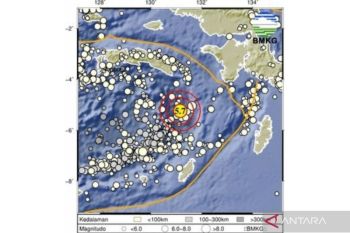 Gempa 5,7 magnitudo terjadi di Maluku tidak berpotensi tsunami
