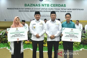 Baznas NTB salurkan zakat pendidikan untuk ribuan guru dan siswa
