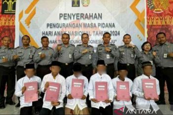 Pada Hari Anak Nasional, 94 anak binaan di Sumsel peroleh remisi khusus