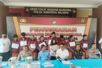 Polda Sumsel musnahkan 1,4 kilogram  sabu-sabu