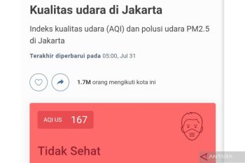 Kualitas udara Jakarta tak sehat, warga harus hati-hati