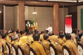 Presiden Jokowi ucapkan selamat datang untuk kepada ratusan kepala daerah di IKN