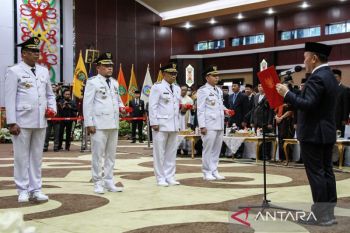Pelantikan empat Penjabat Bupati di Kalimantan Tengah