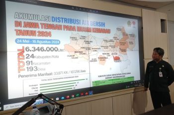 BPBD  Jateng salurkan air bersih di 24 kabupaten/kota yang kekeringan