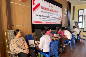 Polwan NTT kumpulkan 85 kantong darah sambut hari jadi ke-76