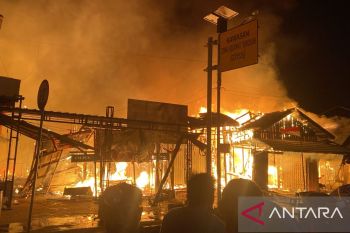 Kebakaran di Pasar Pagi Sangkulirang total kerugian sekitar Rp 10 miliar