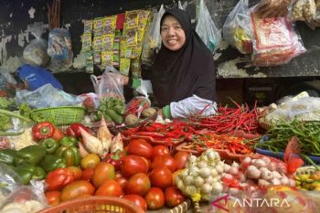 Harga pangan Jumat mayoritas naik tipis, bawang merah Rp25.920 per kg