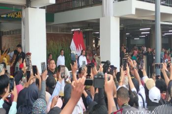 Presiden Jokowi meresmikan Pasar Godean di Sleman senilai Rp89 miliar