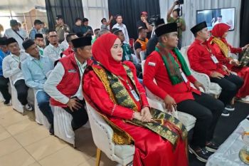 Ribuan simpatisan kawal Zukri - Tamrin daftar ke KPU Pelalawan