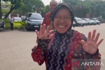 Mensos Risma temui Presiden Jokowi usai daftar jadi bacagub Jatim