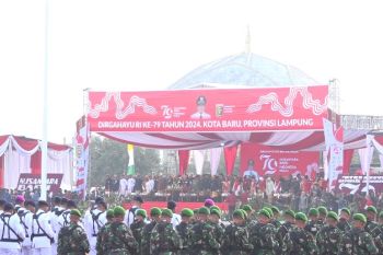 Pemprov Lampung gelar upacara perdana di Kota Baru