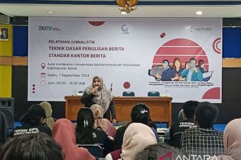 ANTARA latih teknik penulisan berita untuk LPM se-Kalbar