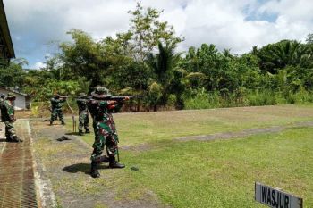 Kodim 1312/Talaud asah kemampuan menembak prajurit melalui Latbak Jatri