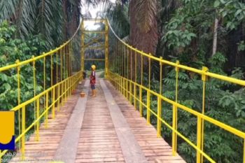 Perbaikan Jembatan Gantung Koto Enau, Pesisir Selatan Rampung