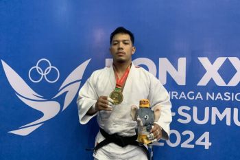 Judoka Bali Gede Ganding pertahankan medali emas -100 kg putra PON XXI