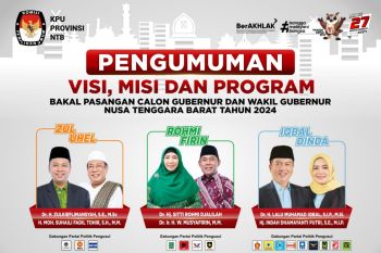 Pengumuman visi, misi dan program Calon Gubernur dan Wakil Gubernur NTB 2024