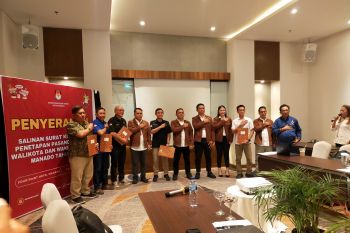 KPU Manado tetapkan pasangan calon wali kota dan wakil wali kota