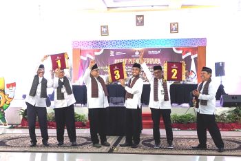 KPU Padang Panjang tetapkan nomor urut Calon Wako dan Wawako 2024 (Video)