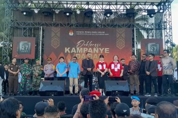 Deklarasi kampanye damai, KPU Sitaro ajak paslon dan parpol wujudkan Pilkada aman