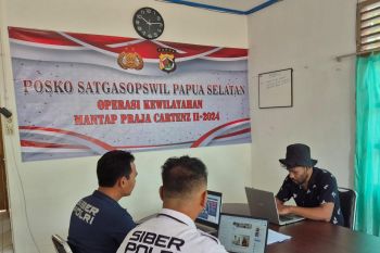 Subsatgas Siber Papua Selatan pantau konten negatif Pilkada 2024