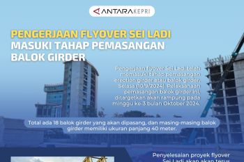 Pengerjaan Flyover Sei Ladi masuki tahap pemasangan balok girder
