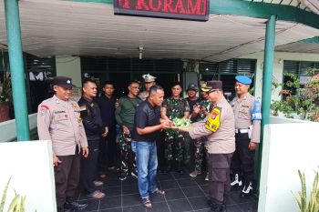 Jalin keharmonisan TNI-Polri, Kapolsek Pinggir kunjungi Koramil 03 Mandau