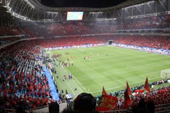 Merasakan atmosfer pertandingan timnas Indonesia berlaga di Negeri China