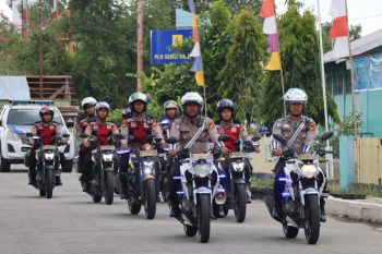 Polres Kepulauan Meranti patroli skala besar jelang pelantikan presiden