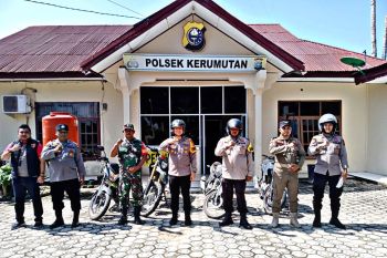 Polsek Kerumutan laksanakan KRYD pastikan pelantikan Presidan dan Wapres aman