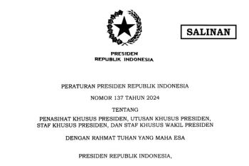 Jokowi tetapkan Perpres keberadaan penasihat hingga utusan Presiden pada 18 Oktober 2024