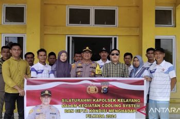 Polsek Kelayang sambangi Panwascam ajak sukseskan pilkada