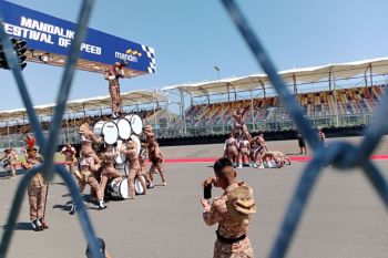 Marching Band IPDN meriahkan ajang balap mobil di Sirkuit Mandalika Lombok