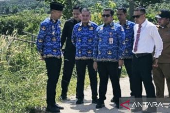 Pjs Bupati Kuansing tinjau jembatan rusak akibat banjir