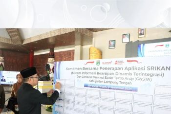 Pj Bupati Lampung Tengah hadiri launching aplikasi "SRIKANDI"