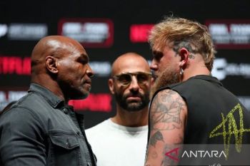 Mantan juara kelas berat Mike Tyson berjanji tak akan kalah dari Jake Paul