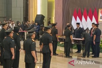 Menkum beri lima pesan bagi 15 pejabat eselon I baru dilantik
