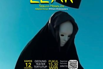 Pentas monolog "Lear" akan ditampilkan di Taman Budaya Lampung