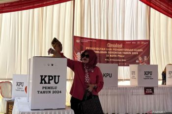 KPU Palu simulasi pemungutan suara Pilkada sebagai ajang sosialisasi