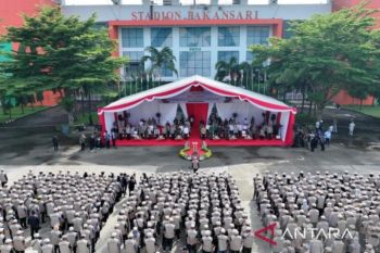 Bawaslu Jawa Barat apel siaga masa tenang pilkada di Stadion Pakansari Cibinong